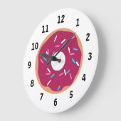 Roze raasbessen donut grote klok (Hoek)