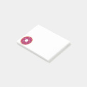 Roze raasbessen donut post-it® notes (Schuin)