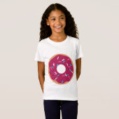 Roze raasbessen donut t-shirt (Voorkant volledig)