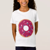 Roze raasbessen donut t-shirt (Voorkant)