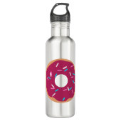 Roze raasbessen donut waterfles  (Voorkant)
