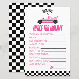 Roze Race Auto Advies Baby shower Game Activiteit