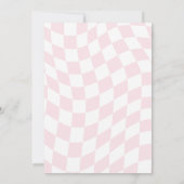 Roze raceauto twee snelle 2e verjaardag kaart (Achterkant)