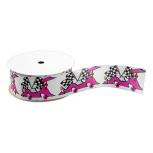 Roze racecar Ribbon Grosgrain Lint
