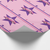 Roze racekaarverlooppapier cadeaupapier (Hoek)