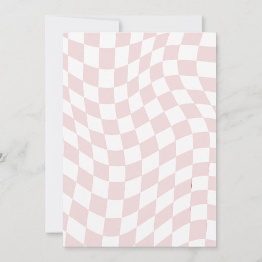 Roze racewagen Fast One Girl Eerste Verjaardag Kaart (Achterkant)