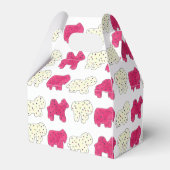 Roze rackers Koekjes Circus Birthday Party Bedankdoosjes (Achterkant)