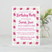 Roze rackers Koekjes Circus Birthday Party Kaart (Staand voorkant)