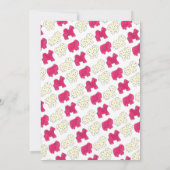 Roze rackers Koekjes Circus Birthday Party Kaart (Achterkant)