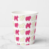 Roze rackers Koekjes Circus Birthday Party Papieren Bekers (Achterkant)