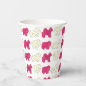 Roze rackers Koekjes Circus Birthday Party Papieren Bekers (Voorkant)