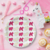 Roze rackers Koekjes Circus Birthday Party Papieren Bordje (Feest)