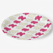 Roze rackers Koekjes Circus Birthday Party Papieren Bordje (Gekanteld)