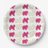 Roze rackers Koekjes Circus Birthday Party Papieren Bordje (Voorkant)