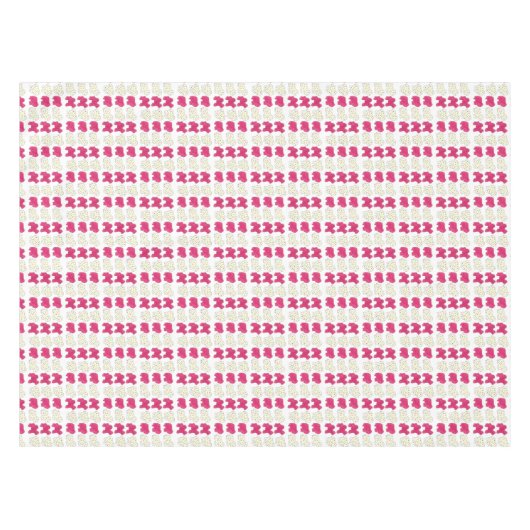 Roze rackers Koekjes Circus Birthday Party Tafelkleed (Voorkant (Horizontaal))