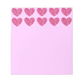 Roze rackle Hearts Notitieblok (Voorkant)