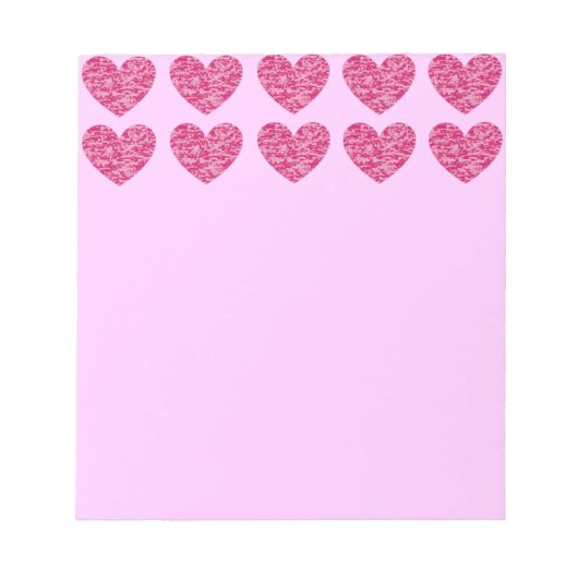 Roze rackle Hearts Notitieblok (Voorkant)