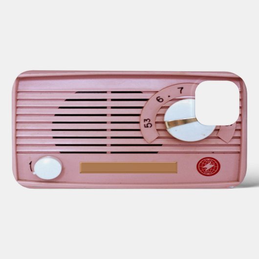 Roze  radio Case-Mate iPhone case (Achterkant (horizontaal))