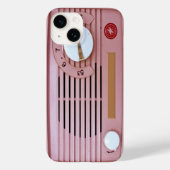 Roze radio Case-Mate iPhone case (Achterkant)