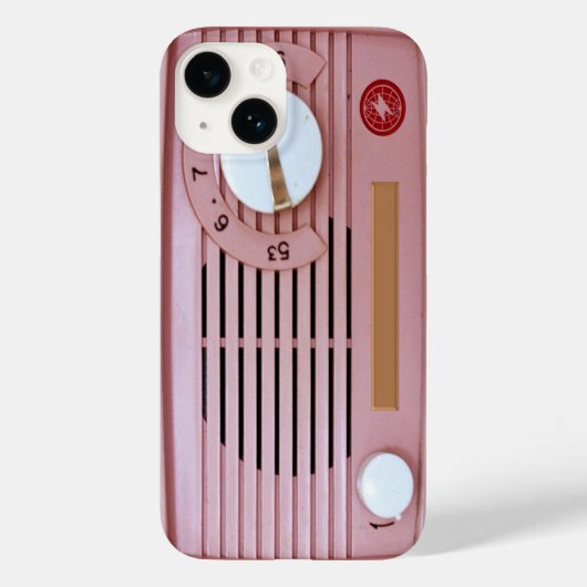 Roze  radio Case-Mate iPhone case (Achterkant)