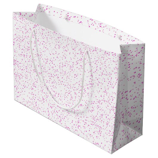 Roze Rain Gift Bag Groot Cadeauzakje (Achterkant Gekanteld)
