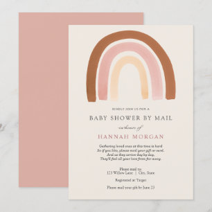Roze Rainbow Baby shower per Mail uitnodiging