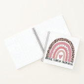 Roze Rainbow Breast Cancer Awareness Journal Notitieboek (Binnen)