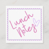 Roze Rainbow Lunch Notities (Voorkant)