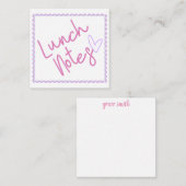 Roze Rainbow Lunch Notities (Voorkant / Achterkant)