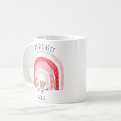 Roze Rainbow World's Best Wife Valentijnsdag Gift Koffiemok (Voorkant links)