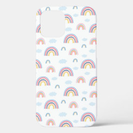 Roze Rainbows Clouds Boho Design Case-Mate iPhone Case