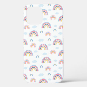 Roze Rainbows Clouds Boho Design Case-Mate iPhone Case