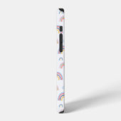 Roze Rainbows Clouds Boho Design iPhone Hoesje (Linkerkant)