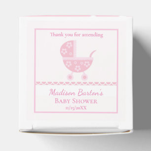 Roze ram en voetafdruk Baby shower van cute Girl Bedankdoosjes