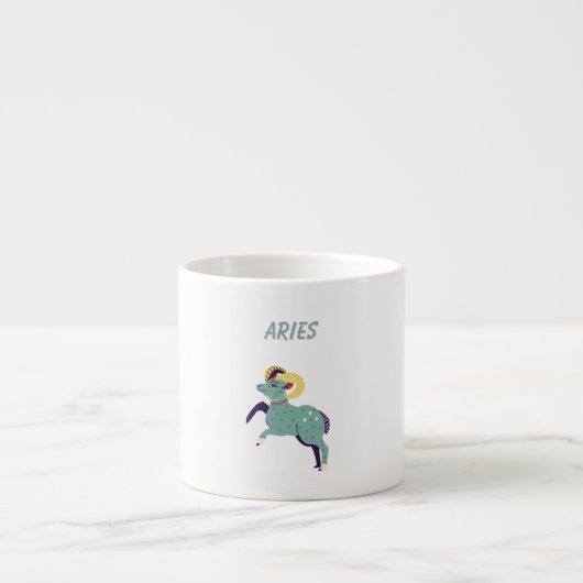 Roze Ram, sterrenbeeld, sterrenbeeld afdruk Espresso Kop (Voorkant)