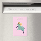 Roze Ram, sterrenbeeld, sterrenbeeld afdruk Magneet (Insitu (Vaatwasser))