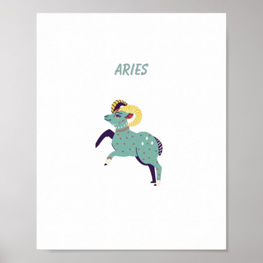 Roze Ram, sterrenbeeld, sterrenbeeld afdruk Poster (Voorkant)