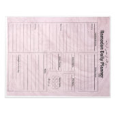 roze ramadan planner notitieblok (Voorkant)