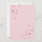 Roze  ramposter voor baby-meisje kaart (Achterkant)