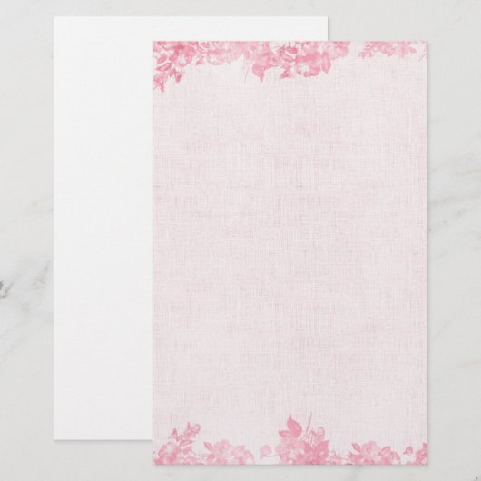 roze rand (2) briefpapier (Voorkant / Achterkant)