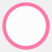 Roze rand blanco ronde sticker (Voorkant)