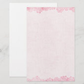  roze rand briefpapier (Voorkant / Achterkant)