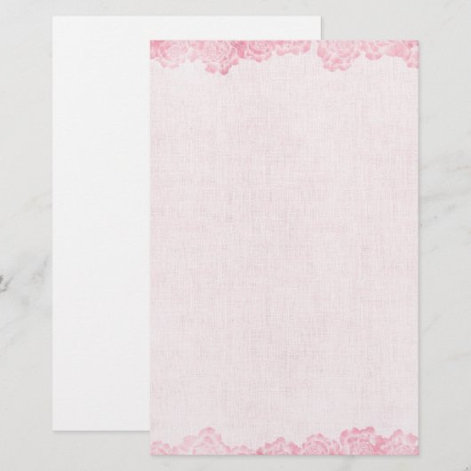  roze rand briefpapier (Voorkant / Achterkant)
