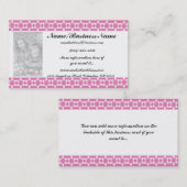 Roze rand foto's van Floral Design Visitekaartjes (Voorkant / Achterkant)