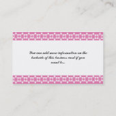 Roze rand foto's van Floral Design Visitekaartjes (Achterkant)