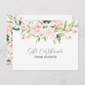 Roze rand Gift Certificate Briefkaart (Voorkant / Achterkant)