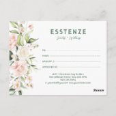 Roze rand Gift Certificate Briefkaart (Achterkant)