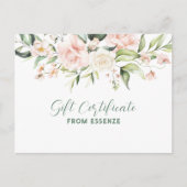 Roze rand Gift Certificate Briefkaart (Voorkant)