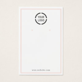 Roze randen aangepast wit oorscherm logo visitekaartje