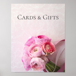 Roze ranunculus bouquet poster